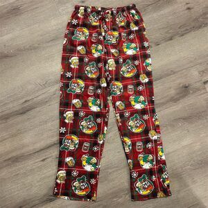 Men's The Simpsons Duff Beer Holiday Pajama Pants Size M Multicolor